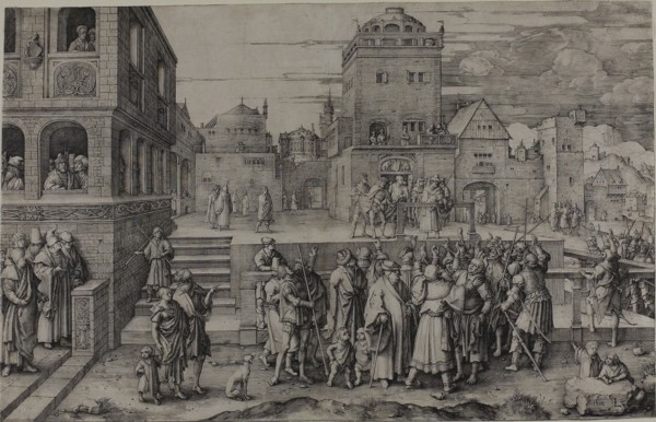 The Large Ecce Homo, 1510, Lucas van Leyden, Netherlandish, c. 1494-1533, Netherlands, Engraving in