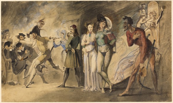Scene from Faust: Auerbach’s Cellar, n.d., Unknown artist, possibly British, 18th-19th centuries,