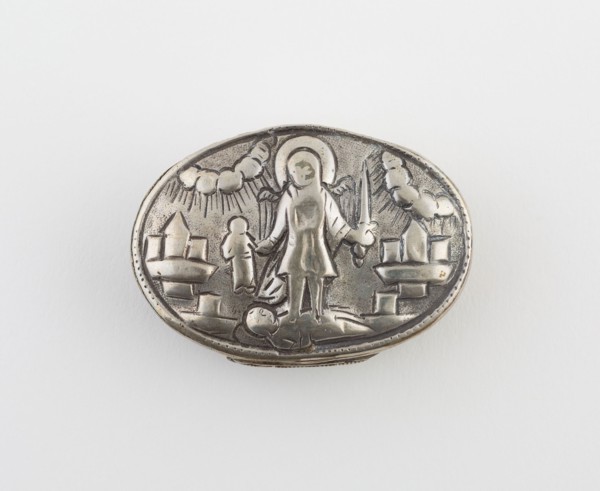 Snuffbox with Scene of St. Michael Triumphing Over the Devil, early 18th century, Continental