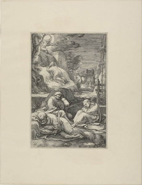 The Agony in the Garden, plate two from The Passion of Christ, 1597, Hendrick Goltzius, Dutch,