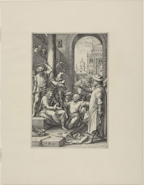 The Crowning with Thorns, plate seven from The Passion of Christ, 1597, Hendrick Goltzius, Dutch,