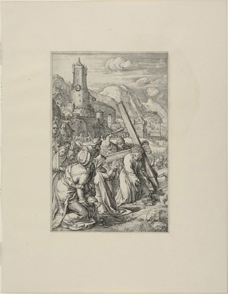 Christ Carrying the Cross, plate nine from the Passion of Christ, 1596/98, Hendrick Goltzius,