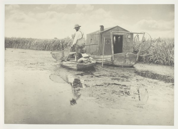 An Eel-Catcher’s Home, 1886, Peter Henry Emerson, English, born Cuba, 1856–1936, England, Platinum