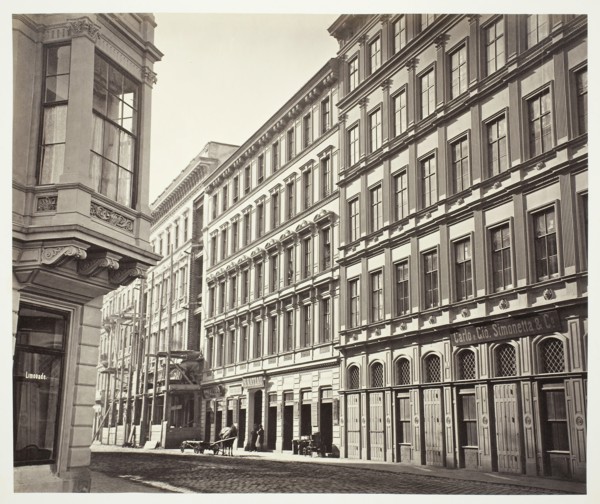 Heinrichsgaße No. 1, Zinshaus des Herrn A. M. Rußo, 1860s, Austrian, 19th century, Austria, Albumen
