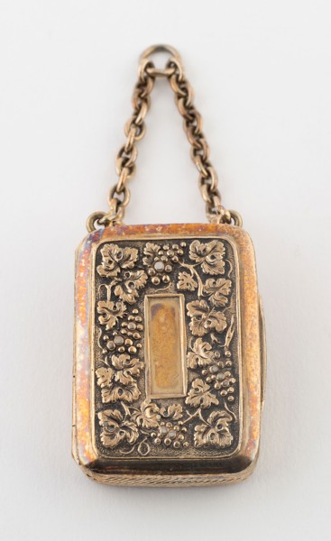 Vinaigrette, 1816/17, John Shaw, Birmingham, England, Birmingham, Silver gilt, 3.8 × 2.5 cm (1 1/2