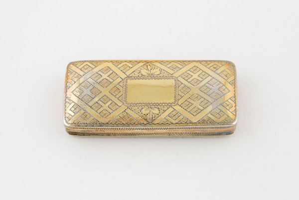 Vinaigrette, c. 1810/11, Joseph Willmore, Birmingham, England, Birmingham, Silver gilt, 5.1 × 2.3