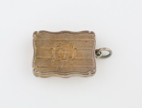 Vinaigrette, c. 1870/71, Marked RT, Birmingham, England, Birmingham, Silver and silver gilt, 3.8 ×