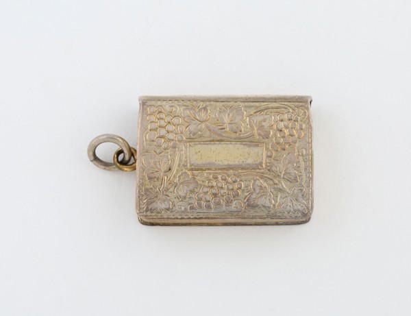 Book-Shaped Vinaigrette, c. 1818/19, Samuel Pemberton, Birmingham, England, Birmingham, Silver and