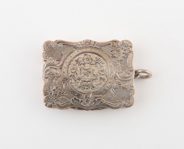 Vinaigrette, c. 1857/58, Marked A&S, Birmingham, England, Birmingham, Silver and silver gilt, 4.5 ×