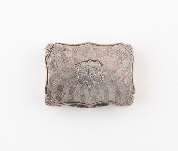 Vinaigrette, c. 1845/55, Nathaniel Mills, Birmingham, England, Birmingham, Silver and silver gilt,