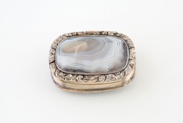 Vinaigrette, c. 1830, Possibly Birmingham, England, Birmingham, Silver, silver gilt, and hardstone,