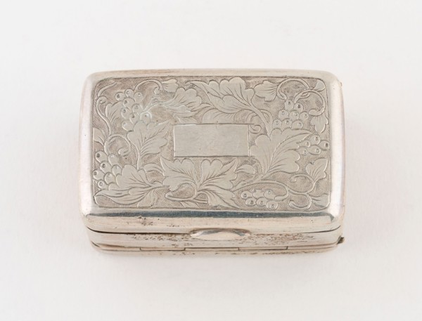 Double-Sided Vinaigrette, c. 1850, China, Silver and silver gilt, 3.8 × 2.5 cm (1 1/2 × 1 in.)