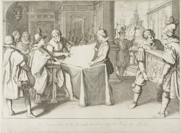 The Restoration of the Dome of Florence, 1614/20, Jacques Callot, French, 1592-1635, France,