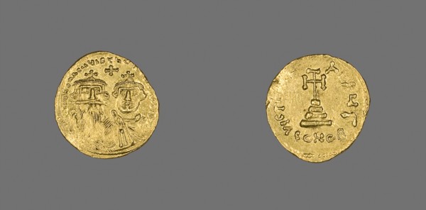 Solidus (Coin) of Heraclius and Heraclius Constantine, AD 629/632, Byzantine, minted in