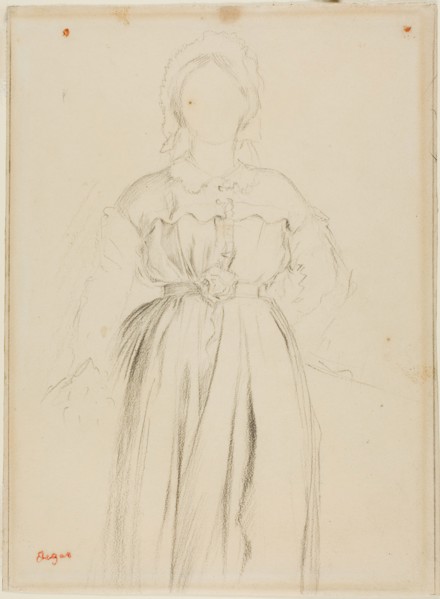 Study for a Portrait of Marguérite de Gas, 1859/60, Edgar Degas, French, 1834-1917, France,