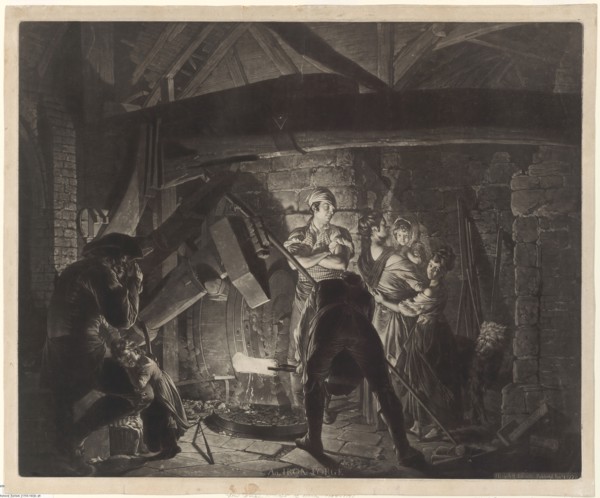 An Iron Forge, 1773, Richard Earlom (British, 1743-1822), after Joseph Wright of Derby (British,