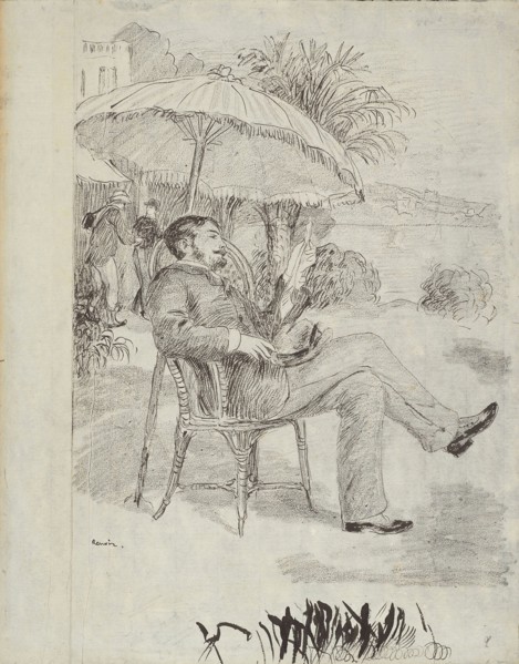 On the Terrace of a Hotel in Bordighera: The Painter Jean Martin Reviews his Bill, 1881, Pierre