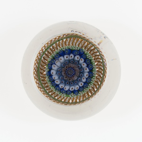 Paperweight, c. 1845–55, Saint-Louis, France, founded 1767, Saint-Louis, Glass, Diam. 7.6 cm (3 in