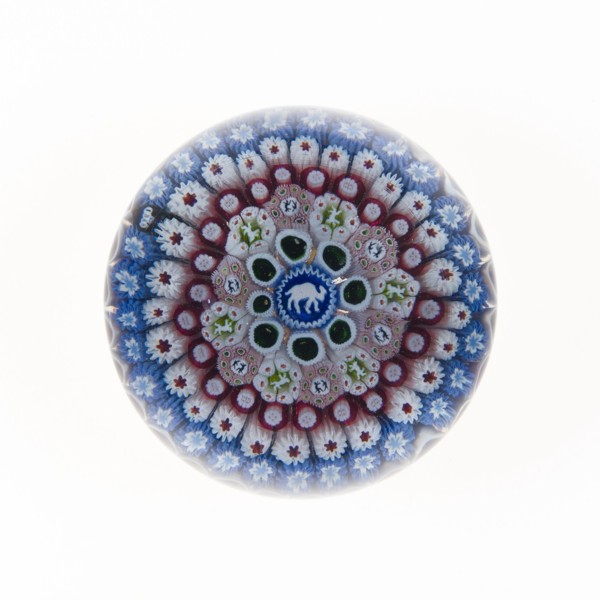 Paperweight, 1848, Saint-Louis, France, founded 1767, Saint-Louis, Glass, 3 in.