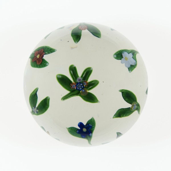 Paperweight, c. 1848–55, Saint-Louis, France, founded 1767, Saint-Louis, Glass, Diam. 8.3 cm (3 1/4