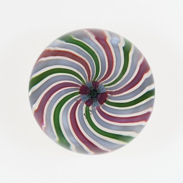 Paperweight, c. 1845–55, Clichy, France, 1837-1885, Clichy, Glass, Diam. 6.7 cm (2 5/8 in.)