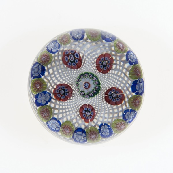 Paperweight, c. 1845–55, Saint-Louis, France, founded 1767, Saint-Louis, Glass, Diam. 6.7 cm (2 5/8
