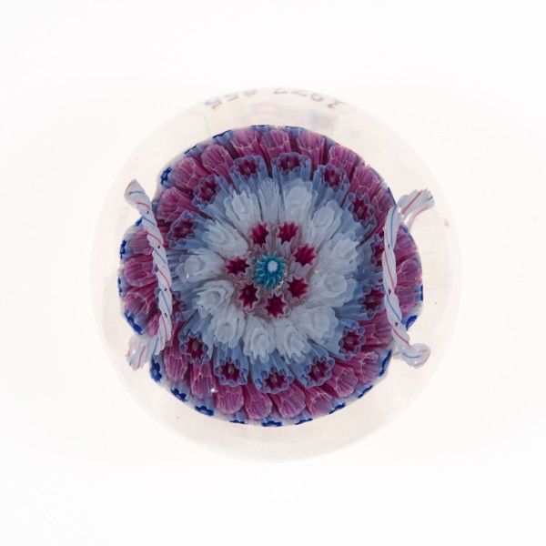 Paperweight, c. 1848–55, George Bacchus & Sons, English, founded 1840, Birmingham, Glass, Diam. 9.2