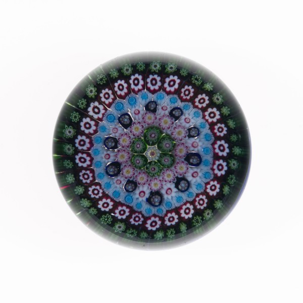 Paperweight, c. 1845–55, Clichy, France, 1837-1885, Clichy, Glass, Diam. 7.9 cm (3 1/8 in.)