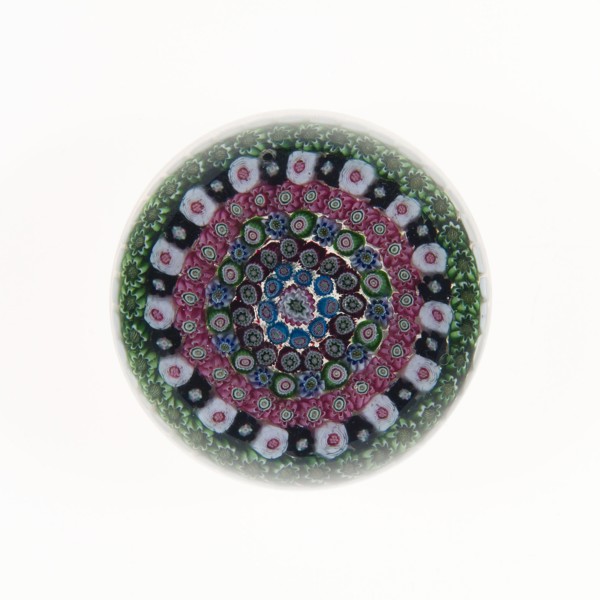 Paperweight, 19th century, Clichy, France, 1837-1885, Clichy, Glass, Diam. 7.3 cm (2 7/8 in.)
