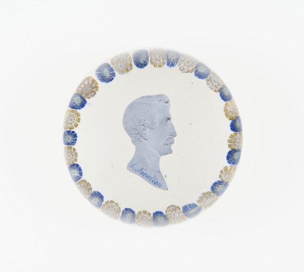 Paperweight, c. 1846–55, Saint-Louis, France, founded 1767, Saint-Louis, Glass, Diam. 7.6 cm (3 in