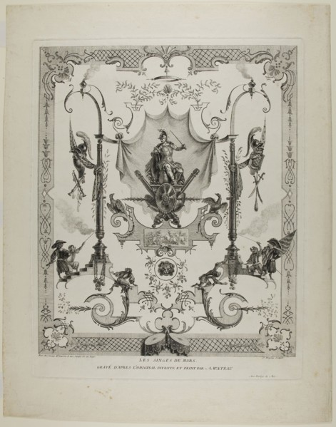 The Monkeys of Mars, n.d., Jean Moyreau (French, 1690-1762), after Jean Antoine Watteau (French,