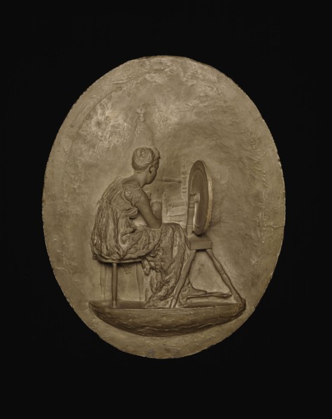 Spinning, Modeled 1882–83, cast c. 1886, Thomas Eakins, American, 1844–1916, Philadelphia, Painted