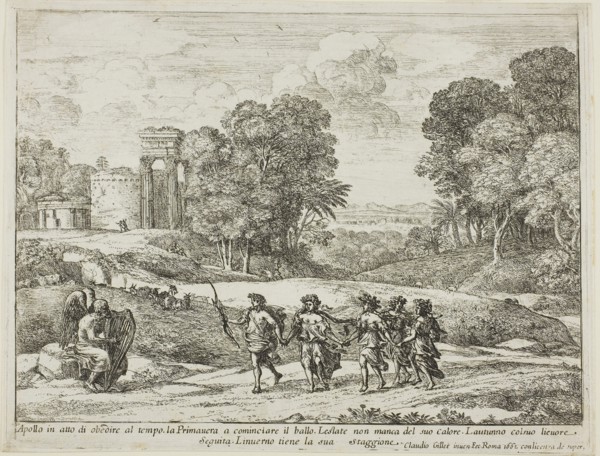 Time, Apollo and the Seasons, 1662, Claude Lorrain, French, 1600-1682, France, Etching on ivory