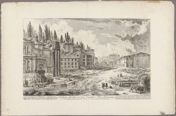 View of the Site of the ancient Roman Forum, from Views of Rome, 1750/59, Giovanni Battista