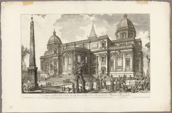 View of the Rear Entrance of the Basilica of S. Maria Maggiore, from Views of Rome, 1750/59,