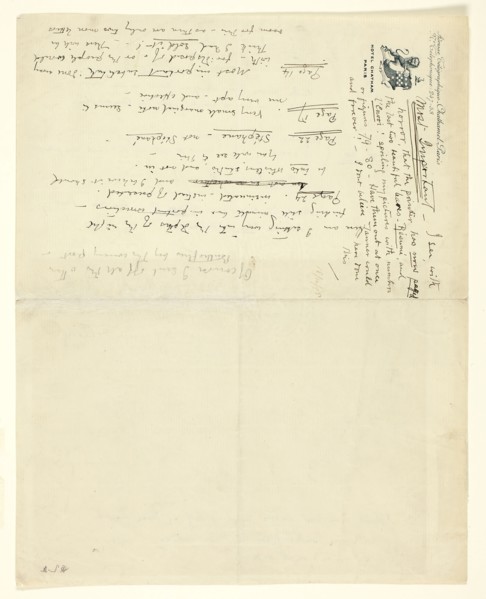 Letter to William Heinemann with corrections for Eden versus Whistler: The Baronet and the