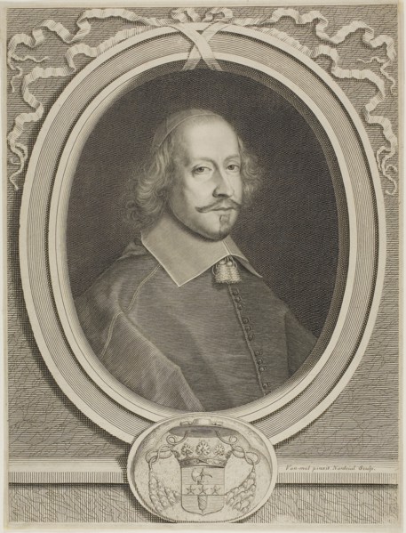 Cardinal Mazarin, c. 1654, Robert Nanteuil, French, 1623-1678, France, Engraving on paper, 337 ×