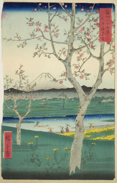 The Outskirts of Koshigaya in Musashi Province (Musashi Koshigaya zai), from the series Thirty-six