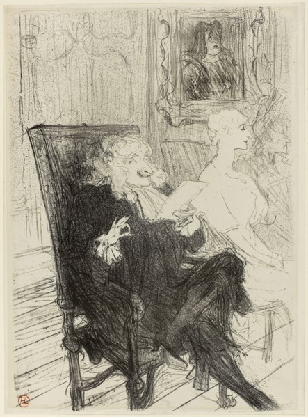 Truffier and Moreno, in Les Femmes Savantes, 1893, published 1894, Henri de Toulouse-Lautrec,