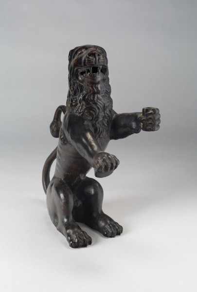 Heraldic Lion, c. 1450, Italian, Venice, Italian, Bronze, black-brown patina, 36.8 x 13.3 x 28.6 cm
