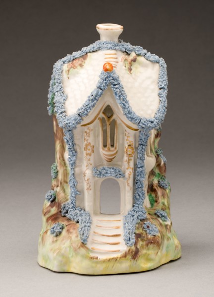 Incense Burner, c. 1830, England, Staffordshire, Staffordshire, Glazed earthenware with polychrome