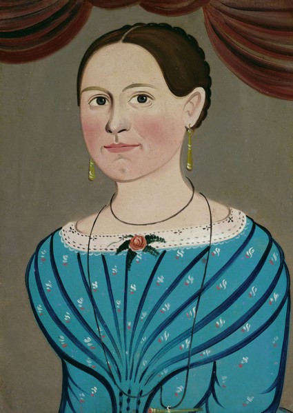 Woman in a Blue Dress, c. 1840, School of William Matthew Prior, American, 1806–1873, United