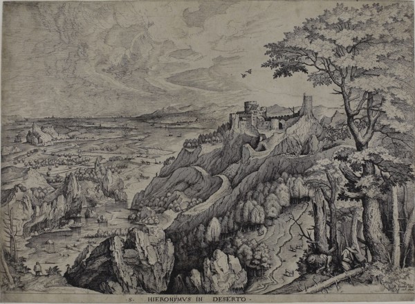 Saint Jerome in the Desert, c. 1553, Hieronymus Cock (Flemish, c. 1510-1570), after Pieter Bruegel