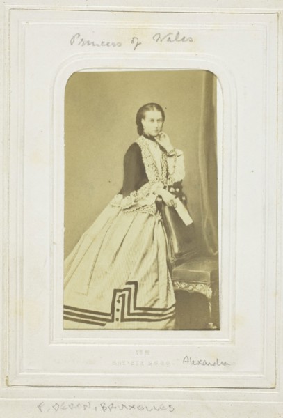 Princess of Wales, 1860–69, F. Deron, Belgian, 1819, 1876, Belgium, Albumen print, 8.9 × 5.4 cm