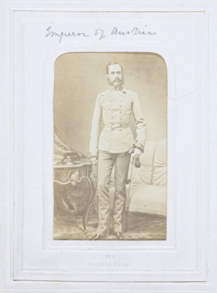 The Emperor of Austria, 1860–69, European, active 1860s, Albumen print, 8.8 × 5.5 cm (image/paper),