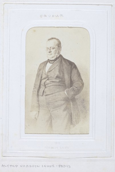 Camillo Benso, Count of Cavour, 1860–69, Alfred Chardon Jeune, French, 1830-1897, Paris, Albumen