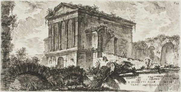 Temple of Clitumnus between Foligno and Spoleto, plate 26 from Some Views of Triumphal Arches and