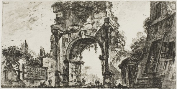 Arch of Drusus at the Porta S. Sebastiano in Rome, plate 8 from Some Views of Triumphal Arches and