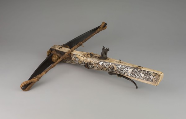 Sporting Crossbow, 1600/30, German, Germany, Wood, steel, ebony, ivory, mother-of-pearl, brass,