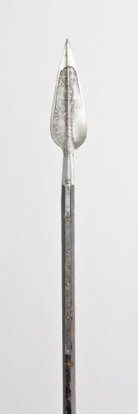 Spear for the Bodyguard of Emperor Ferdinand I, 1558, Austrian, Austrian, Steel, iron, and wood,
